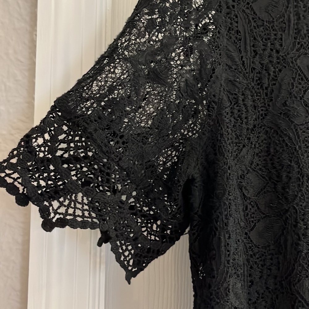 Lapis brand black lace dress- Large - Picture 3 of 7